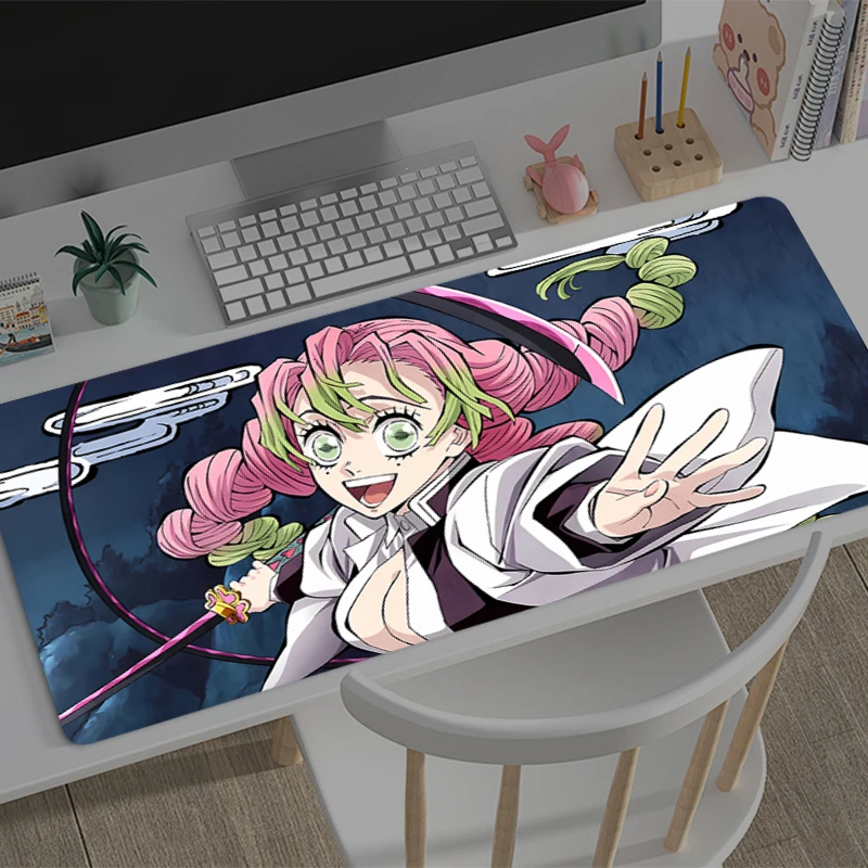 

Large Mouse pad Demon Slayer Kanroji Mitsuri game player keyboard pad non-slip office study desk mat coaster PC carpet Mousepad