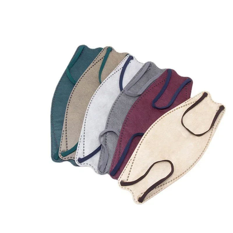 أقنعة ثلاثية الأبعاد يمكن التخلص منها غير منسوجة للرجال والنساء 6 قطع قناع تنكري للهالوين الأسود Mascarillas Negras Masque