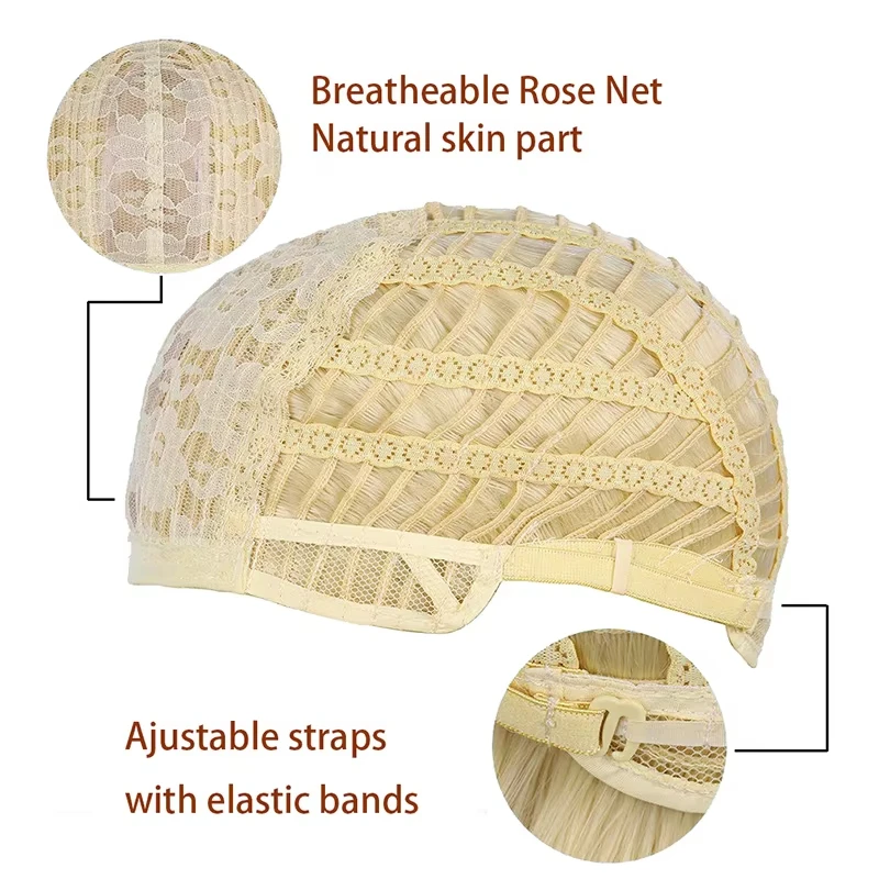 Parrucca da avvocato Gaka Judge Parrucche ricci per capelli intrecciati biondo chiaro Parrucche sintetiche per cosplay per donne o uomini