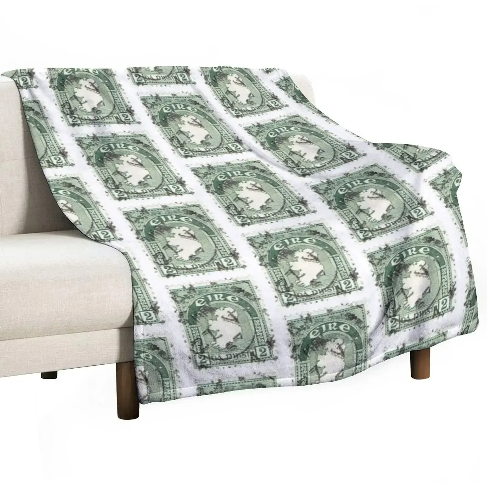 New Vintage Ireland Postage Map Throw Blanket valentine gift ideas Sofa Quilt Personalized Gift Blankets