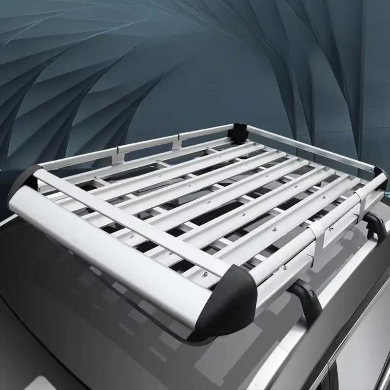 Large Capacity 4x4 Universal Double Layer Aluminum Alloy Car Top Hitch Mounted Cargo Carrier Rack for Roof Racks