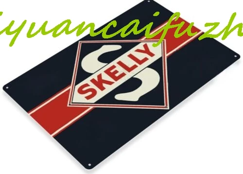 SJKY SKELLY TIN SIGN GASOLINE BILL SANKY OIL COMPANY GETTY GAS STATION PUMP GARAGE