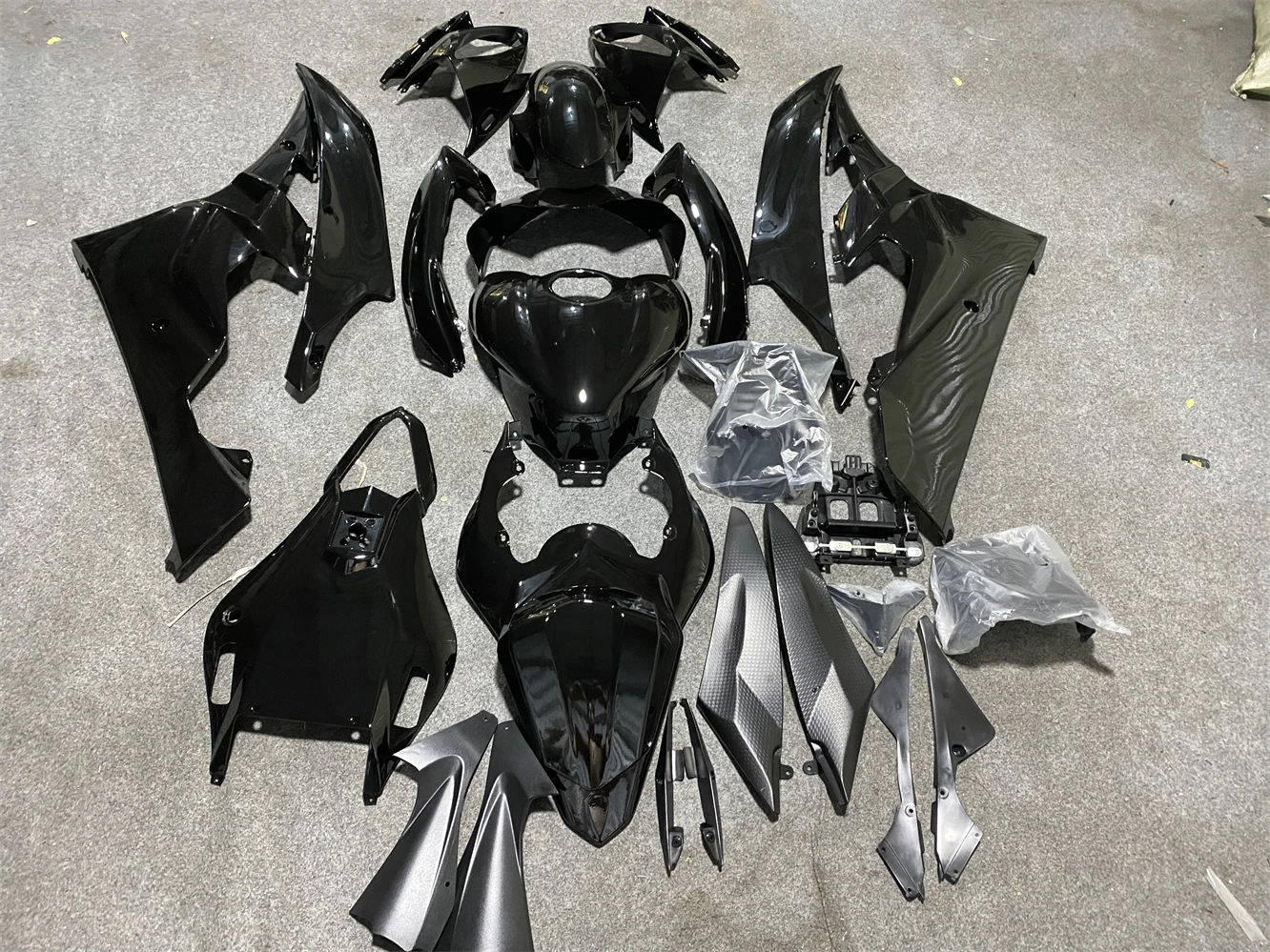 4Gifts New ABS Whole Fairings Kit Fit for YAMAHA YZF-R6 R6 06 07 2006 2007 Bodywork Set Glossy black