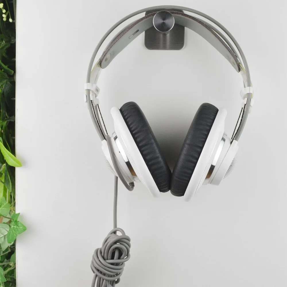 Extensible Hoofdtelefoon Standhouder, Rvs Stick-On Met 3M Lijm Haken Onder Bureau, dual Headset Voor Alle Hoofdtelefoon