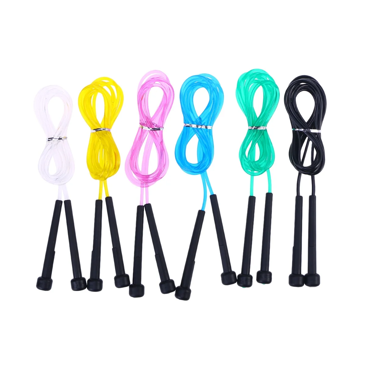 

6 pcs Speed Exercise Ropes Wood H Kids Jump Fitness 3M Anti Slip Cardio Training Sport