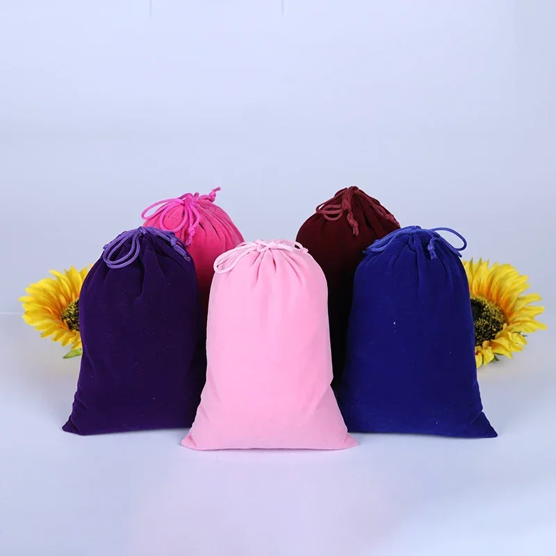 DE12  Velvet Drawstring Pouch Bag with  Christmas Wedding Gift Bags & Pouches With   wholesale