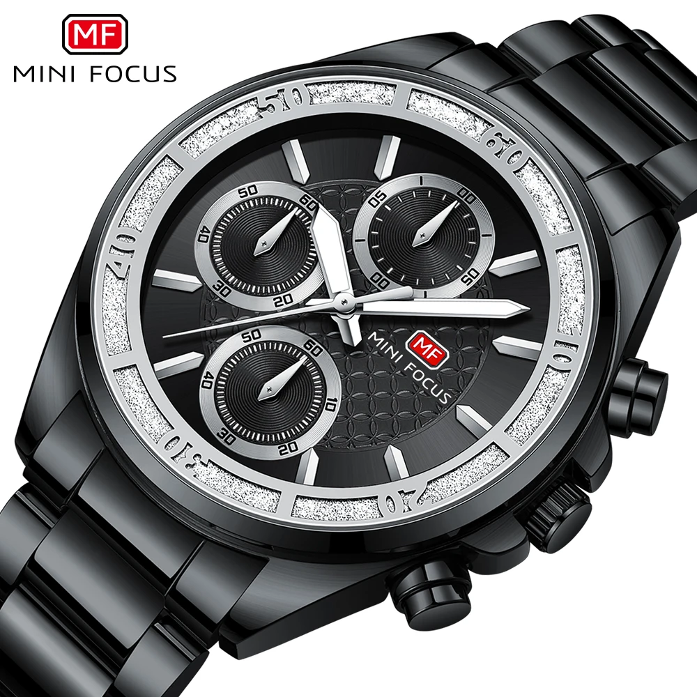 

MINI FOCUS 0615, кварцевые часы для женщин, модные роскошные светящиеся водонепроницаемые часы с хронографом и календарем, повседневные деловые женские часы