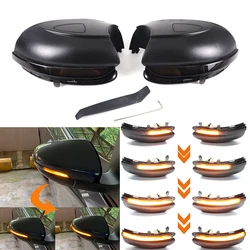 2 Pieces For Volkswagen VW Golf 6 MK6 GTI R32 208-2014 Led Dynamic Turn Signal Light Sequential Side Mirror Indicator Blinker