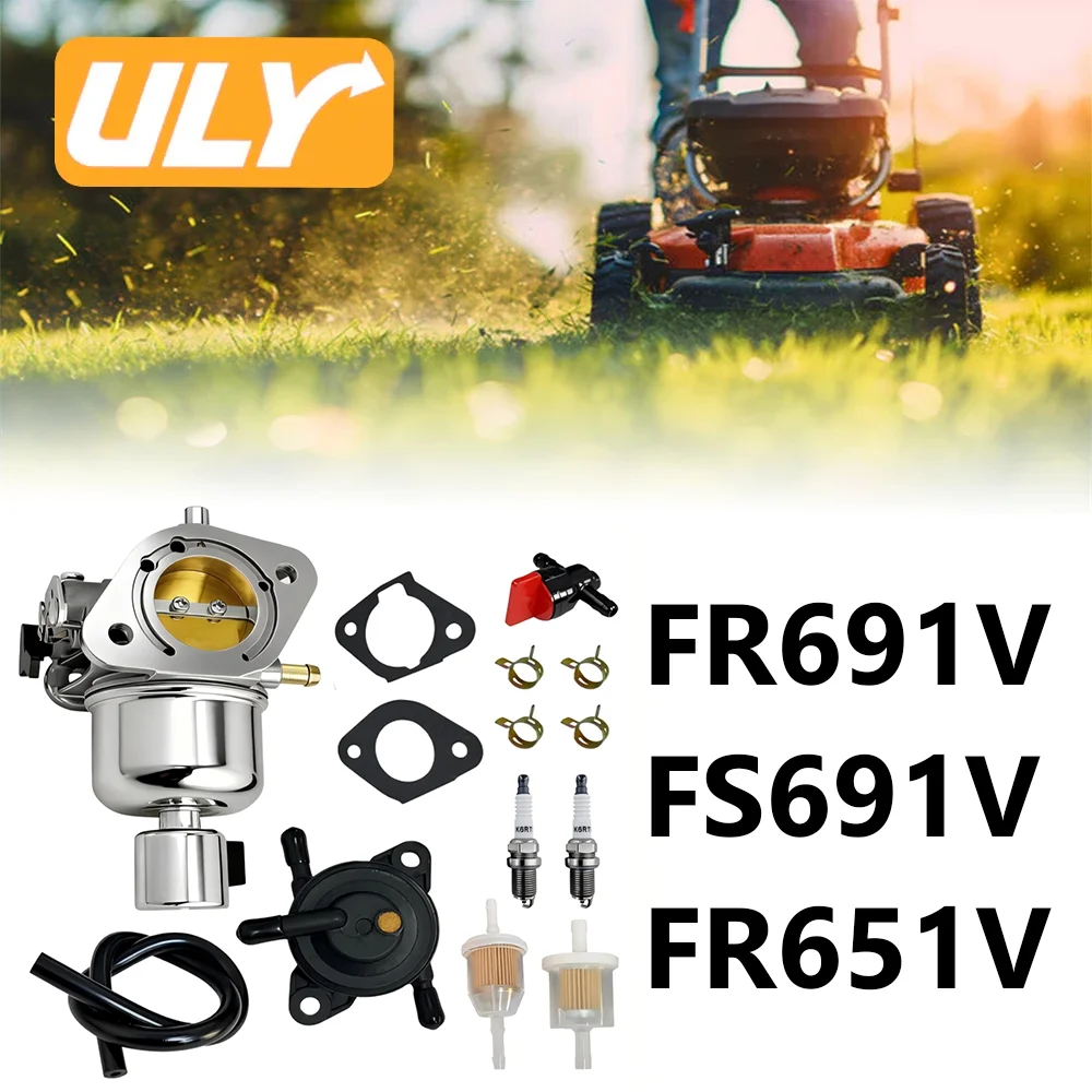 キャブレターキット-15004-0985-カワサキ-fr691v-fs691v-fr651v-fs651v-23hp-芝刈り機エンジン用-燃料ポンプとエアフィルターチューンアップ付き