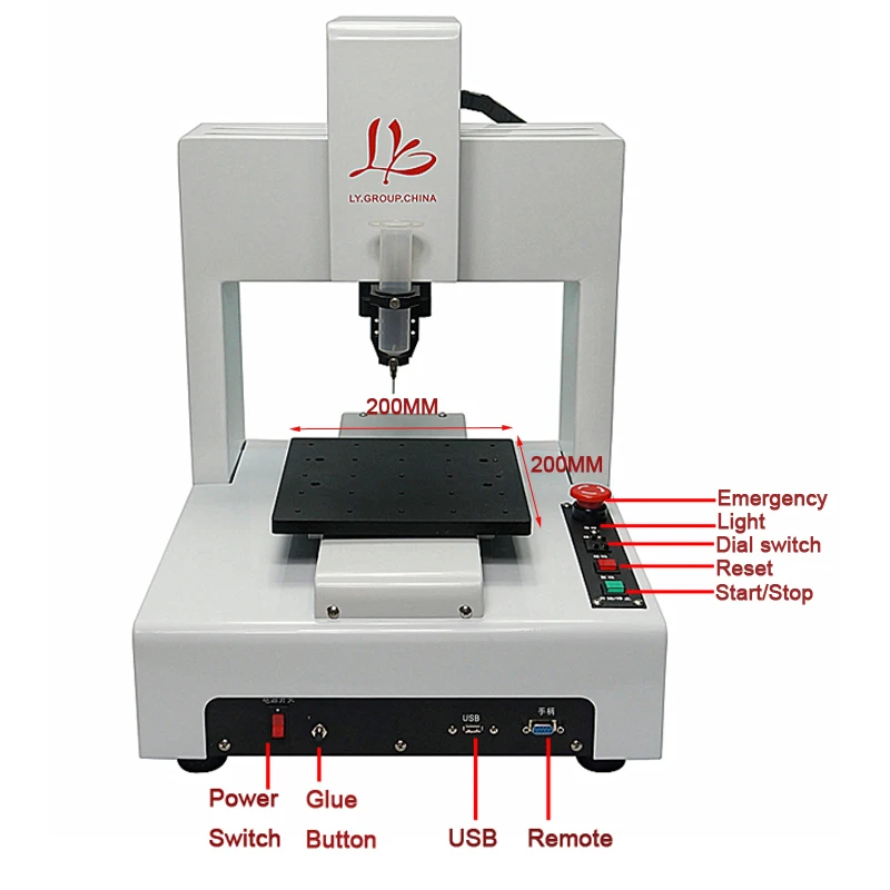 

LY-221/331 3-Axis Desktop CNC Glue Dispenser Machine Automatic Polyuretha RTV Silicone Sealant Glue Dispensing Robot Equipment