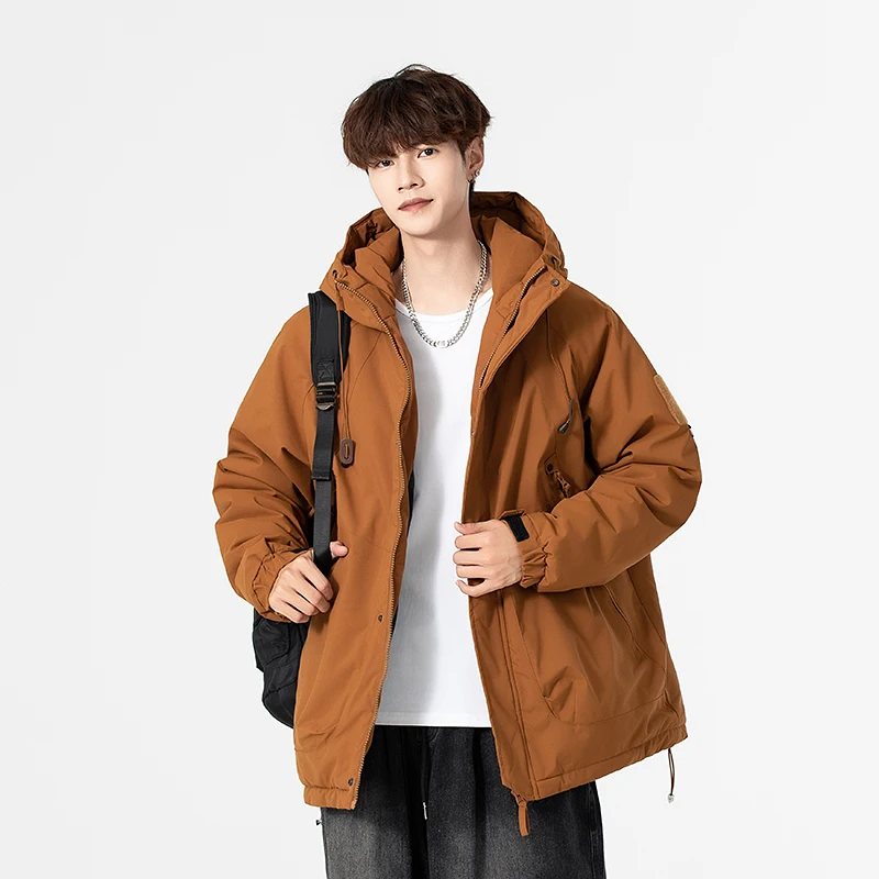 

Men's Outdoor High-quality Windproof Breathable Thick Padded Jacket Comfortable Versatile Windproof Warm Hooded Cotton Jacket