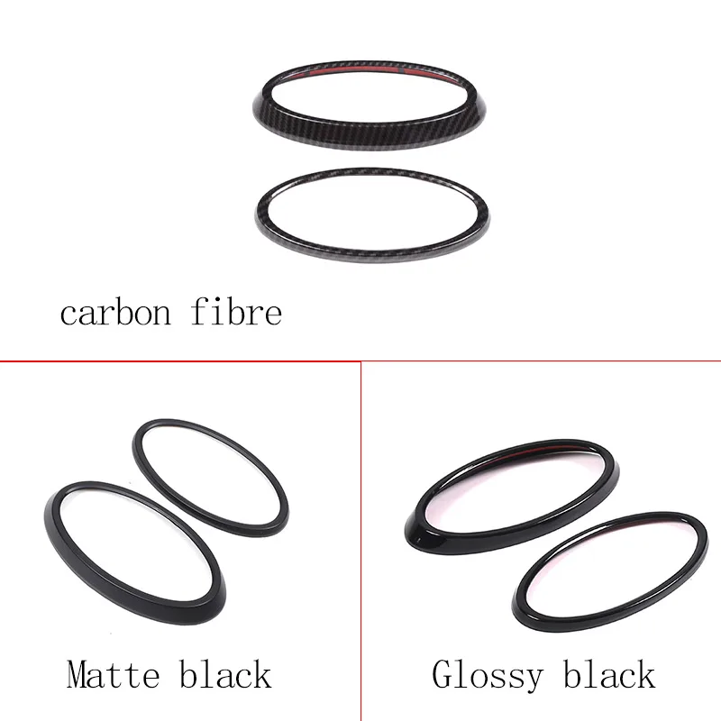 ABS Carbon Fiber/Black For Subaru WRX 2022-2025 Logo Decoration Ring Front And Rear Logo Cover Car Stickers Accessories