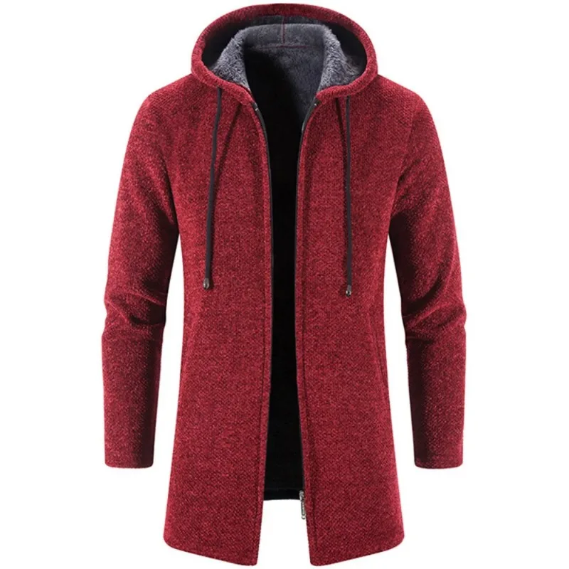 Casaco de veludo mais trench masculino, cardigã bonito que combina cores, suéter de chenille, tendência outono-inverno