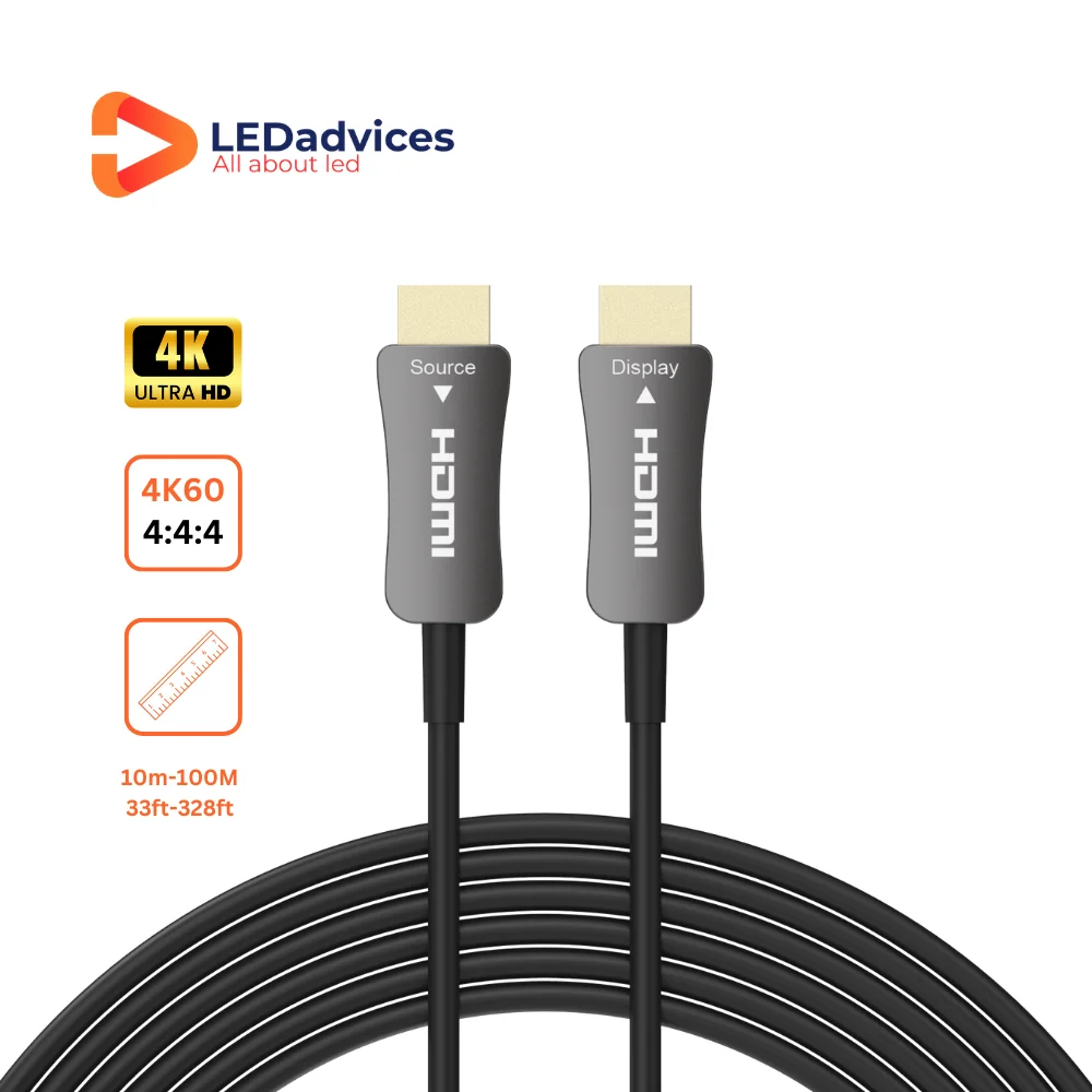 

10m 20m 4K 8K HDMI2.0 HDMI2.1 Ultra High Speed HDMI AOC hybrid-fiber connection cable, Type A M/M UHD 4K@60Hz, CE, UL