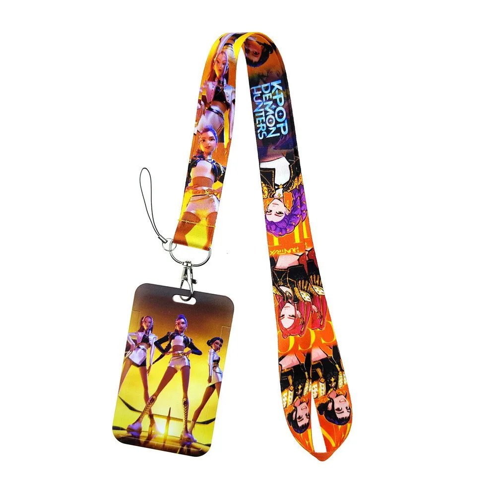 

K-POP Witch Hunter Group Fan Merch — длинный ремешок с героями мультфильмов Kawaii для телефона, держателя удостоверения личности, брелка, чехол для студенческого и рабочего бейджа