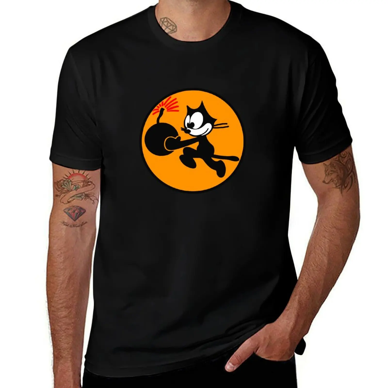 USN VFA-31 Strike Fighter Squadron - Tomcatters - Clean Style T-Shirt Stretch Fabric Comfort T-Shirt