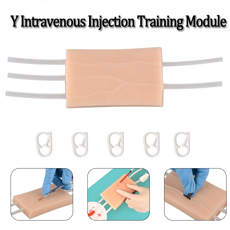 Y Intravenous Injection Training Module Silicone Student Nurse Blood Collection Puncture Training Pad