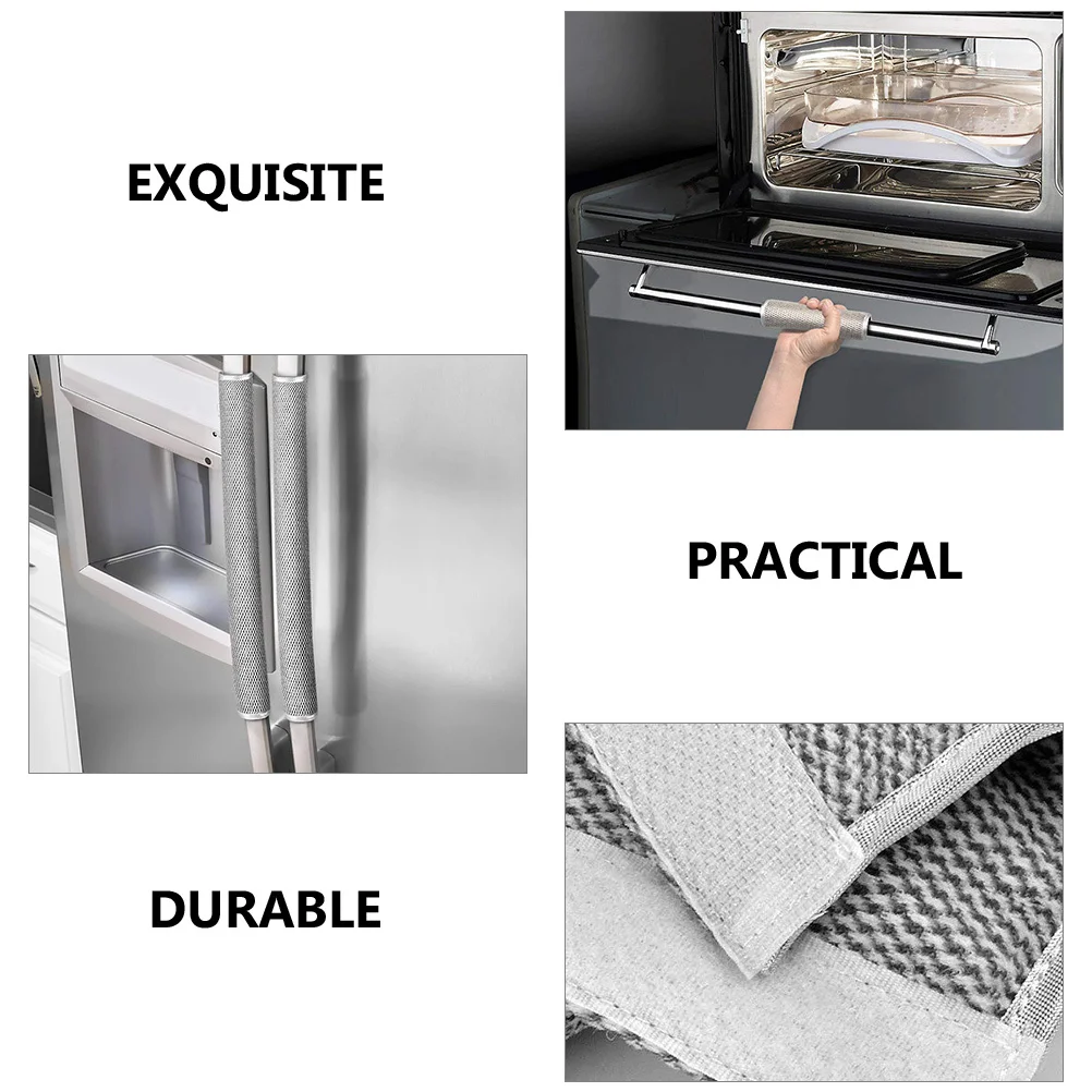 

2Pcs Non-Slip Handle Cover Premium Washable Kitchen Appliance Protector for Refrigerator Oven Microwave Freezer Dishwasher Stove