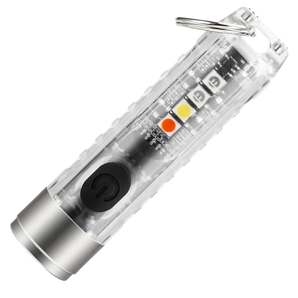 LED المفاتيح ضوء عدسة مبتكرة وسائط متعددة هدية جيدة اختيار المفاتيح ضوء مصباح ليد جيب صغير حلقة رئيسية مصباح يدوي #2