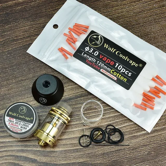 Распылитель Wolfcoolvape 24 мм Zeus X RTA 316SS с двойной катушкой, 4 мл, восстанавливаемый резервуар для вейпа для моделей электронных сигарет