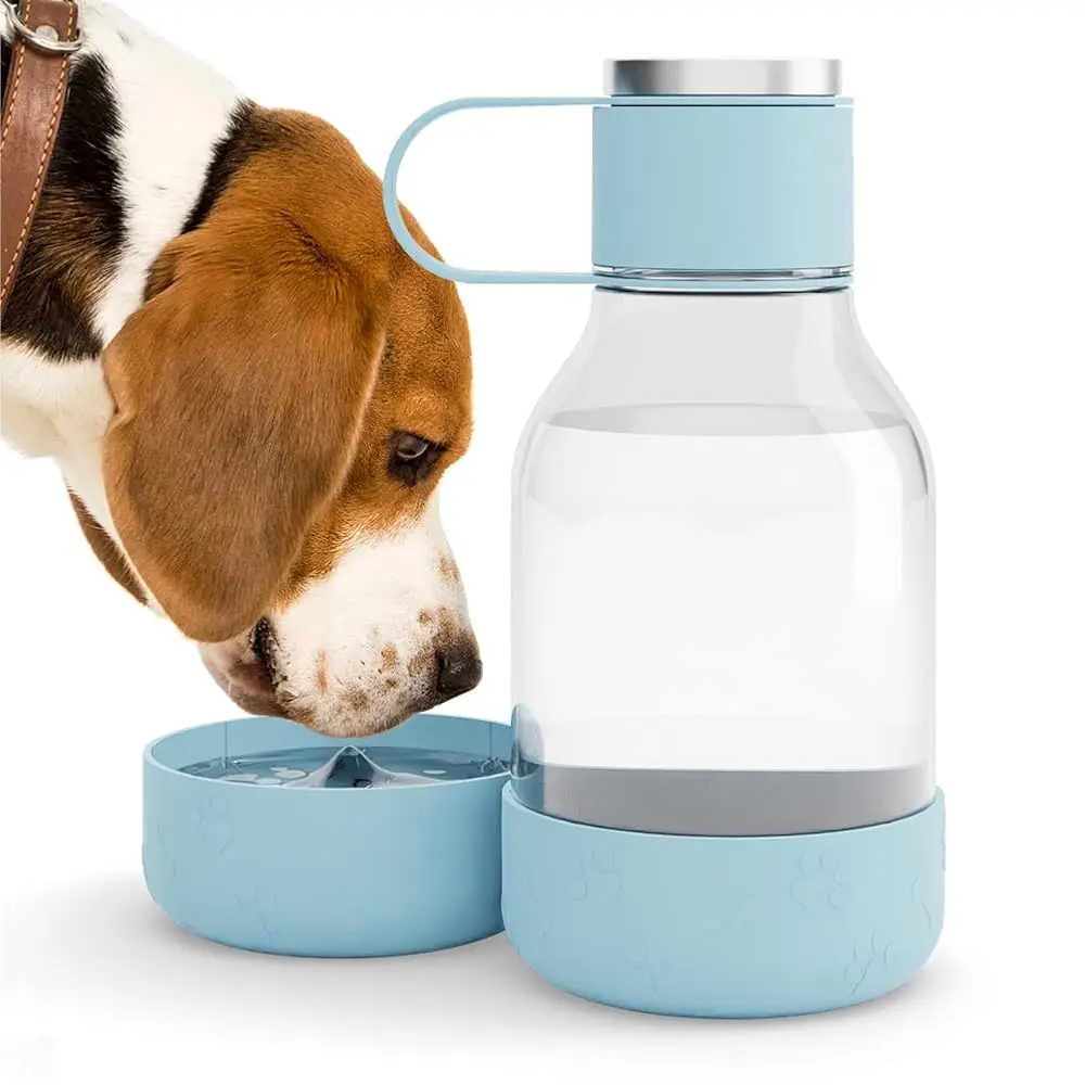 

Бутылка для воды Buddy Bottle из нержавеющей стали с термоизоляцией, со съемной миской для воды для собак и контейнером для хранения корма и лакомств для собак