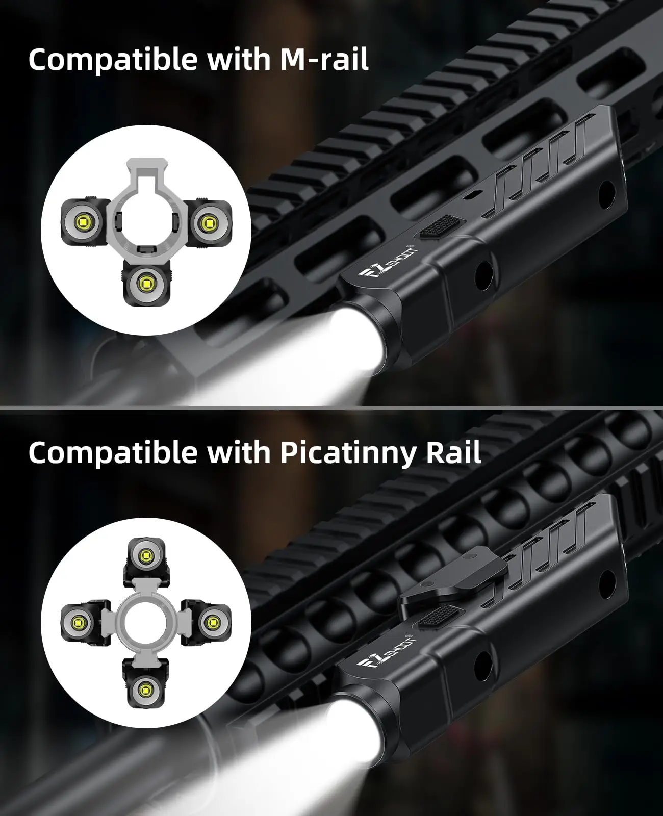 EZshoot 1700 Lumens Flashlight Magnetic Rechargeable with Strobe Mode Compatible with Picatinny And M Rail for Outdoor Sports view 6