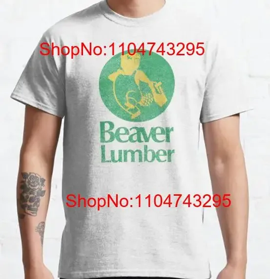 

Beaver Lumber Distressed Classic T Shirt Cotton vintage Washed fashion Casual designer clothes Slightly Top For Everyday Wear