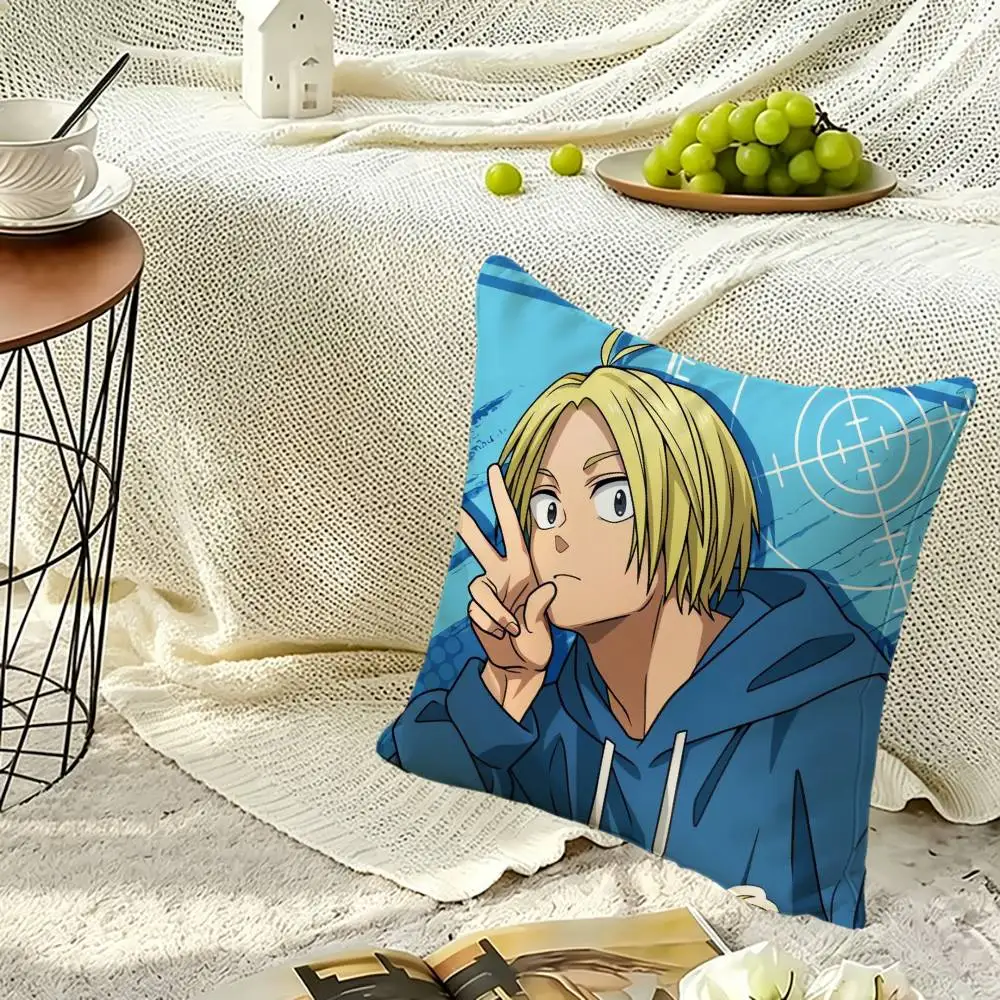 S-Shin Asakura Sakamoto Days Anime Pillow Case Sofa Living Room for Bedroom Headboard Backrest Cushion Square Nap Time