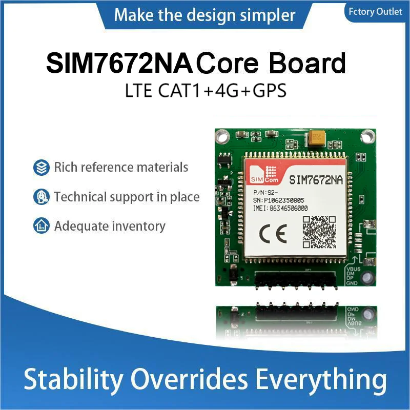 Simcom sim7672na SIIM7672NA-MNGV SIM7672NA-LNGV cat1 core board, qualcomm chip, unterstützung daten + gnss (optional) ohne stimme.