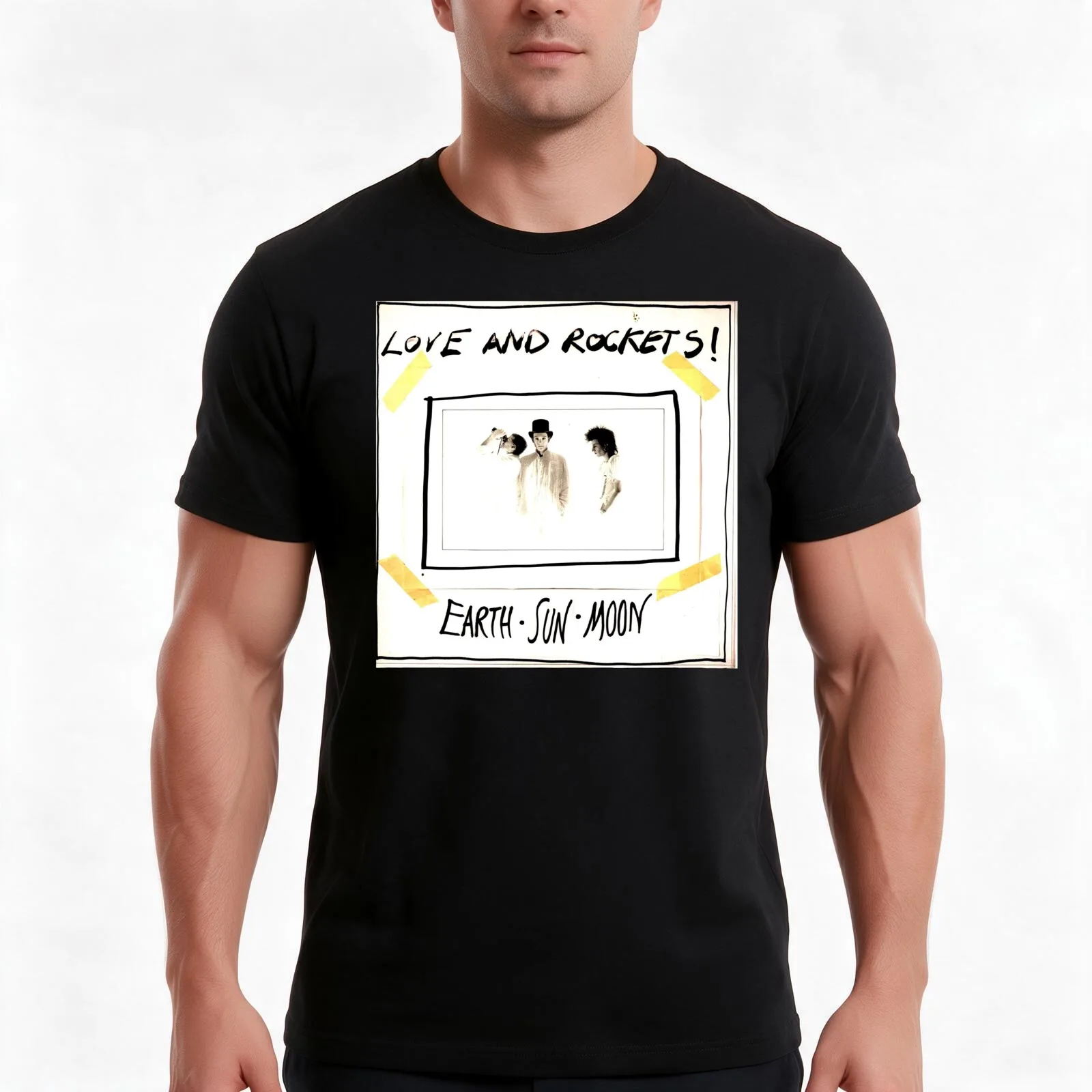 Love and Rockets T-Shirt, Summer Casual Cotton Tee, Oversized Streetwear Tops, Vintage Graphic Print, Loose Fit Short Sleeve