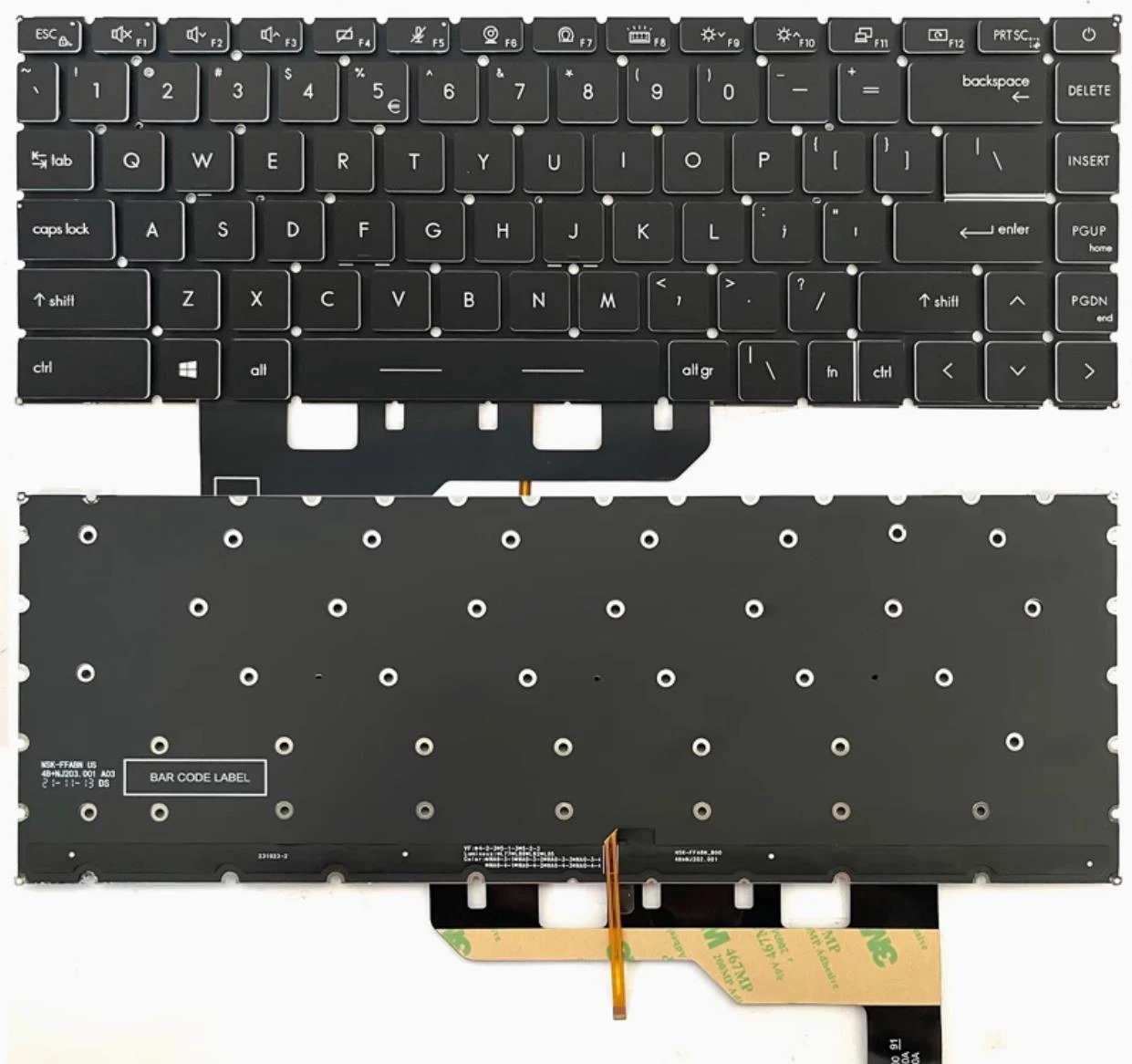 ノートパソコンのキーボード MSI MS-14D3 MS-14D2 MS-14D1 MS-14DK MS