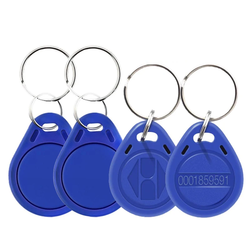 EM4100 125khz 13.56MHZ ID IC Keyfob RFID Tag Tags llaveros Porta Chave Card Sticker Key Fob Token Ring Proximity Chip TK4100