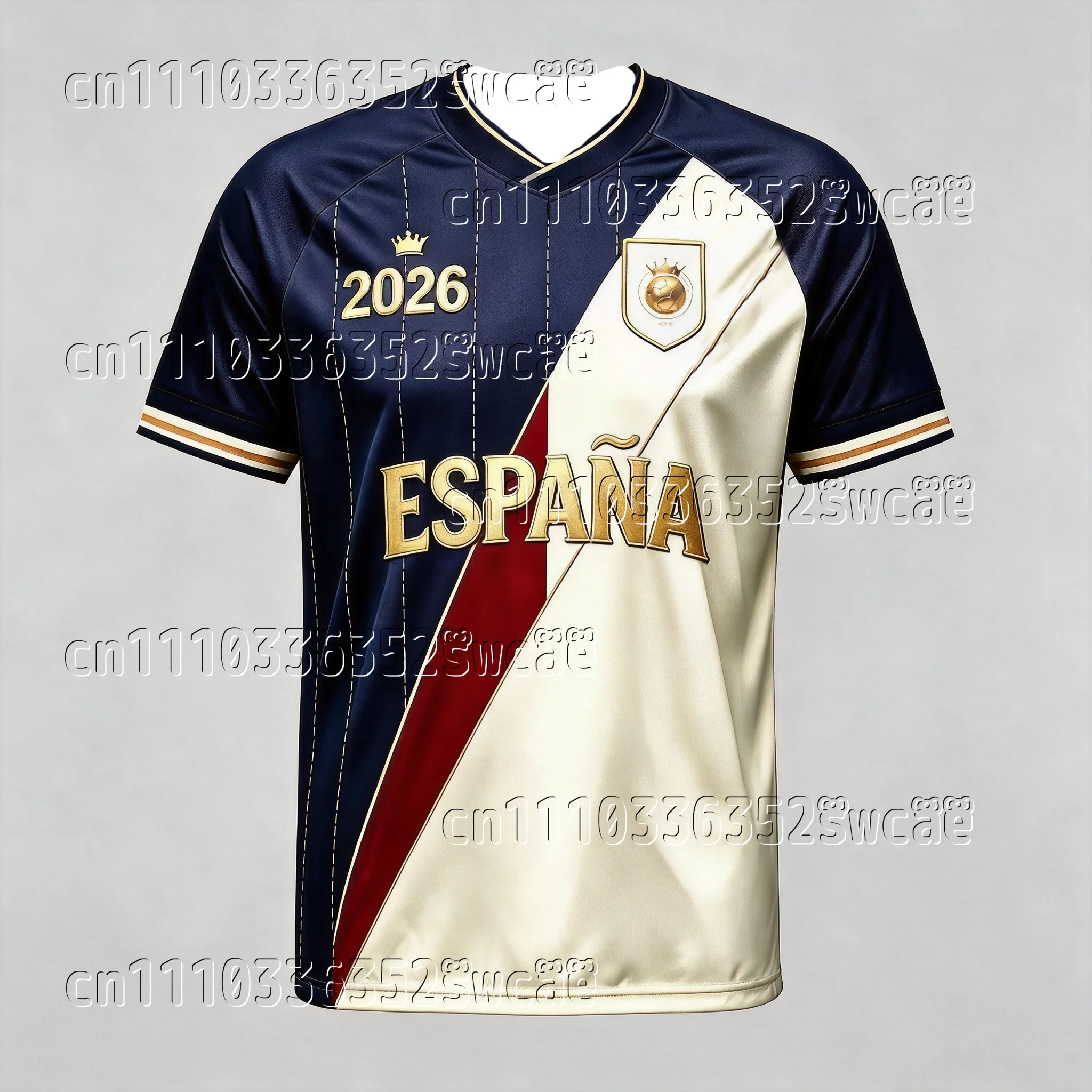 2026Summer Spain  Diagonal ColorBlock Fan Supporter Celebration Collectible Cultural Football T-shirt Jersey FamilyMatching