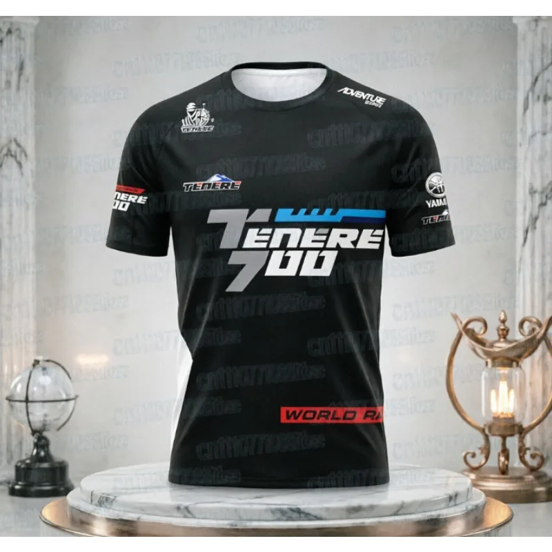 Family Tenere 700 World Raid 3D Printed Short Sleeved Jersey, Quick Drying, Breathable Off-road Motorcycle Family T-shirt