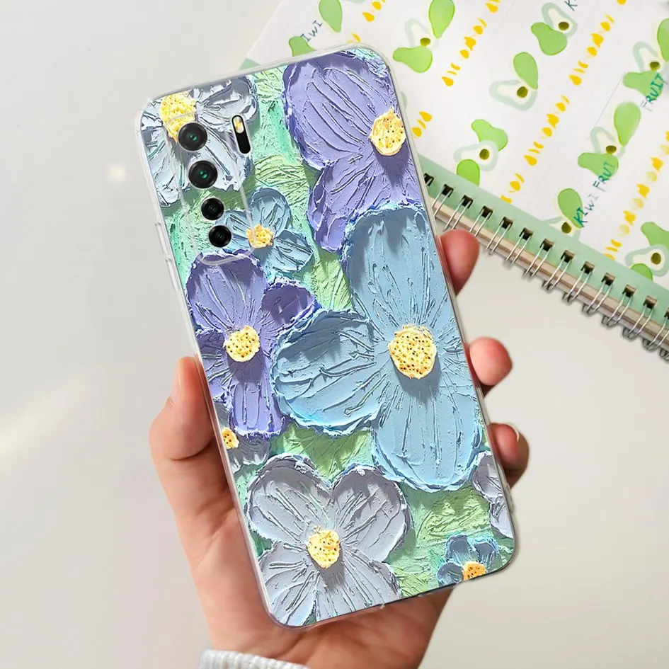 For Huawei Nova 7 SE Case Cover For Huawei P40 Lite 5G Funda Stylish Flower Soft TPU Cases For Honor 30S CDY-AN90 CDY-AN95 Cover