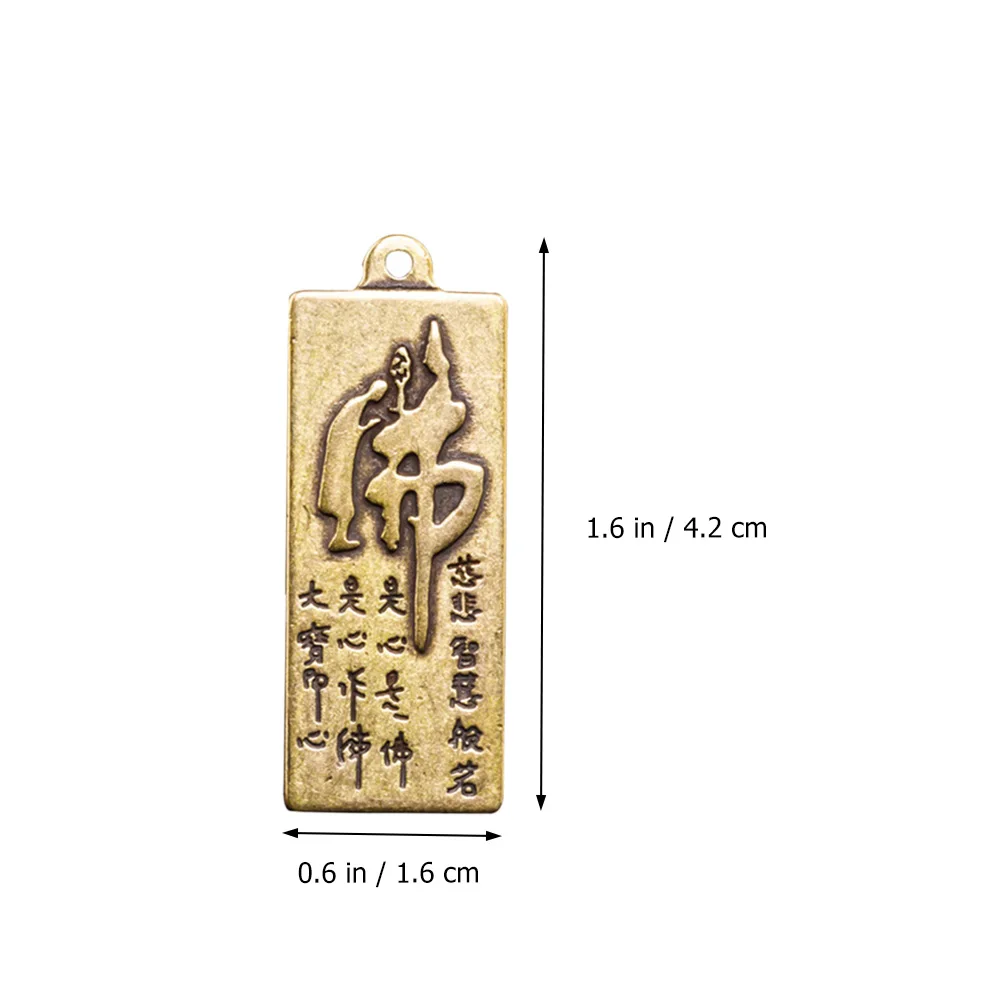 

2pcs Buddha Pendant Charm Hand Painted Key Chain Charm Brass Keychain Decor Jewelry Craft Supplies
