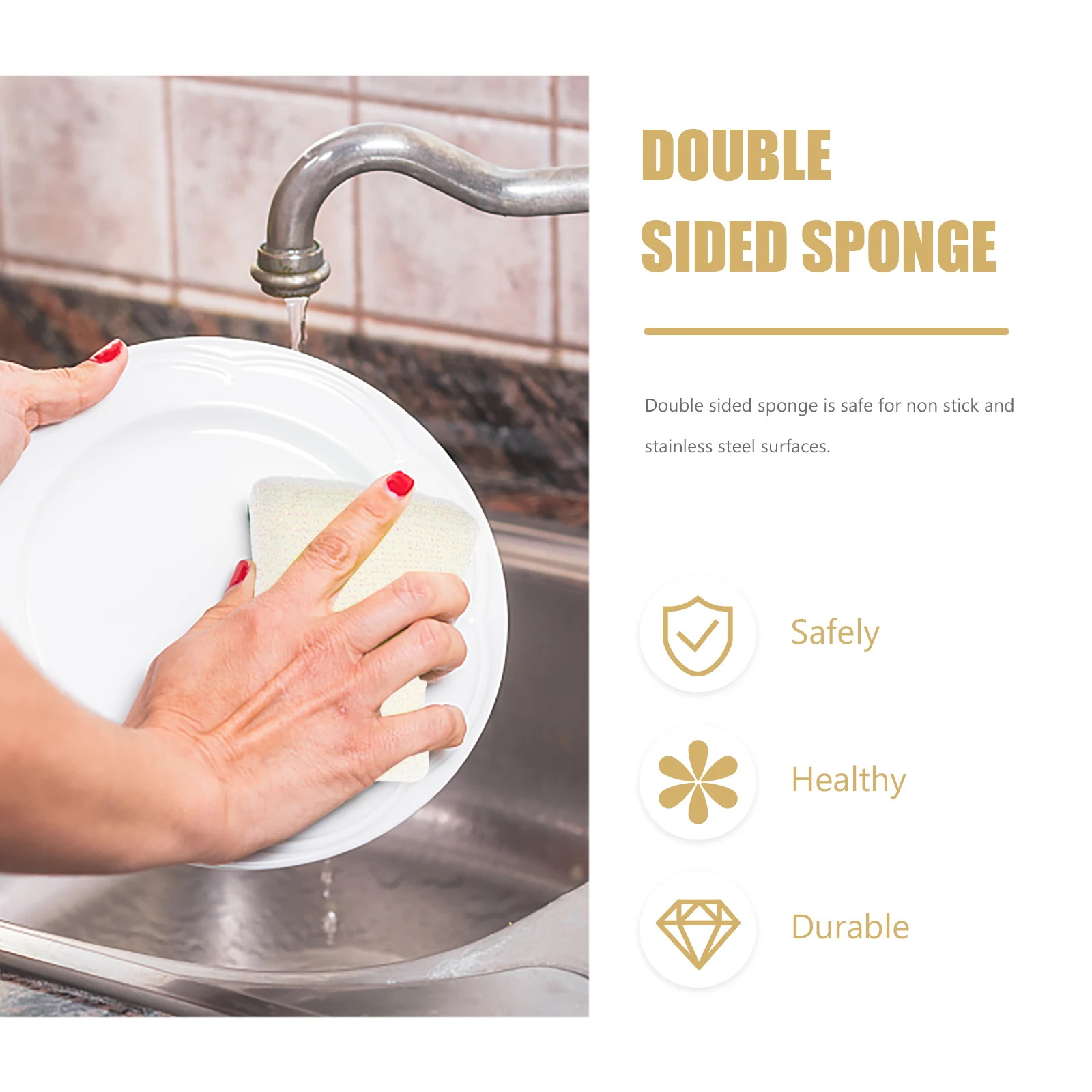

10 Pcs Dish Cleaning Sponges Kitchen Scrubbers Reusable Wash Cloth Grease Remover Foam Pad For Plates Pots Cups