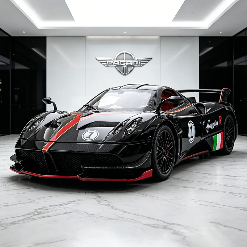 1:24 Pagani Huayra Dinastia Supercar Legierung-Automodell mit Sound und Licht, Rückzieh-Auto-Spielzeug, Sammlerstück, Geburtstagsgeschenk