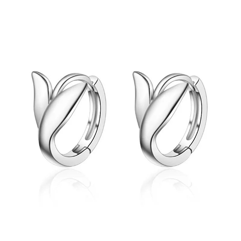 

New Creative Design Fashion Mermaid Tail 925 Sterling Silver Jewelry Ear Buckle Temperament Fish Simple Earrings XZE321