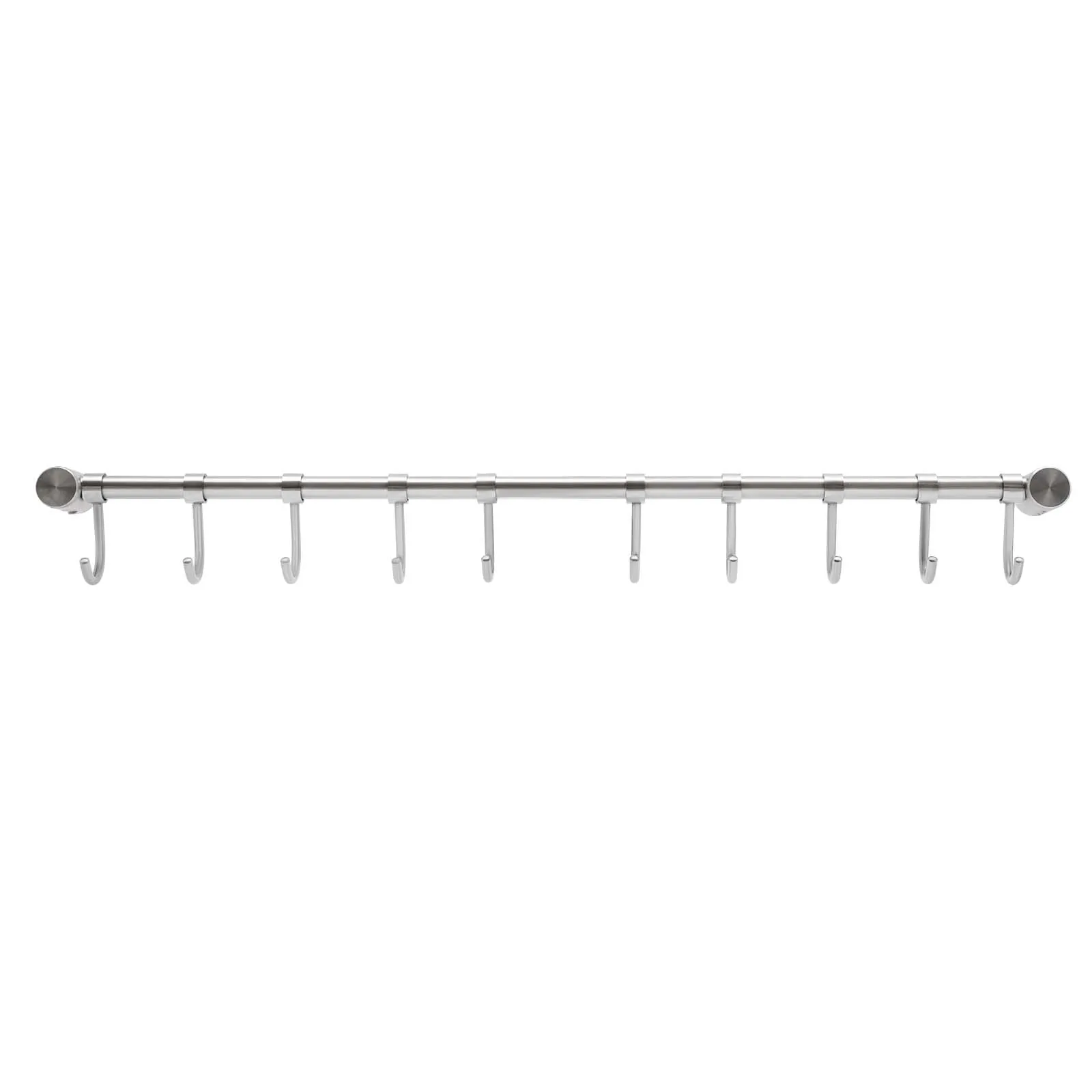 

Wall-Mounted Pot Rack, 304 Stainless Steel, 614 lbs Capacity, 10 Hooks for Pans, Pots, and Kitchen Tools