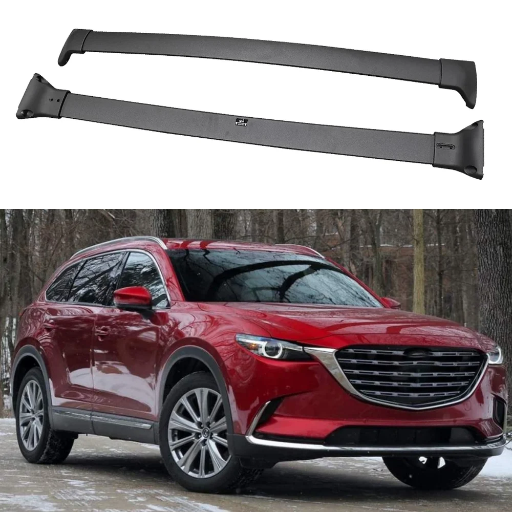 2PC Cross Bar Fits For Mazda CX-9 2016-2023 Rack Cargo Crossbar Carrier Ski Kayak
