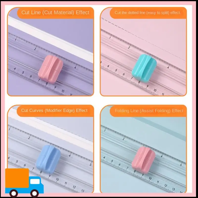 Professional KW-TRIO 4-In-1 Paper Cutter Multi-Functional Knife Curved/Straight Photos Making Sliding Cutting Tool