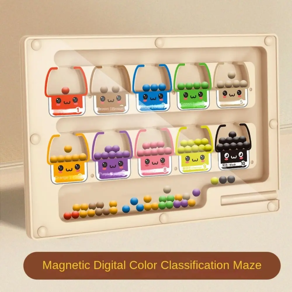 

Wood Wooden Positioning Game 2 in 1 Magnetic ’s Concentration Training Toys Colorful Funny Magnetic Color Sorting Games