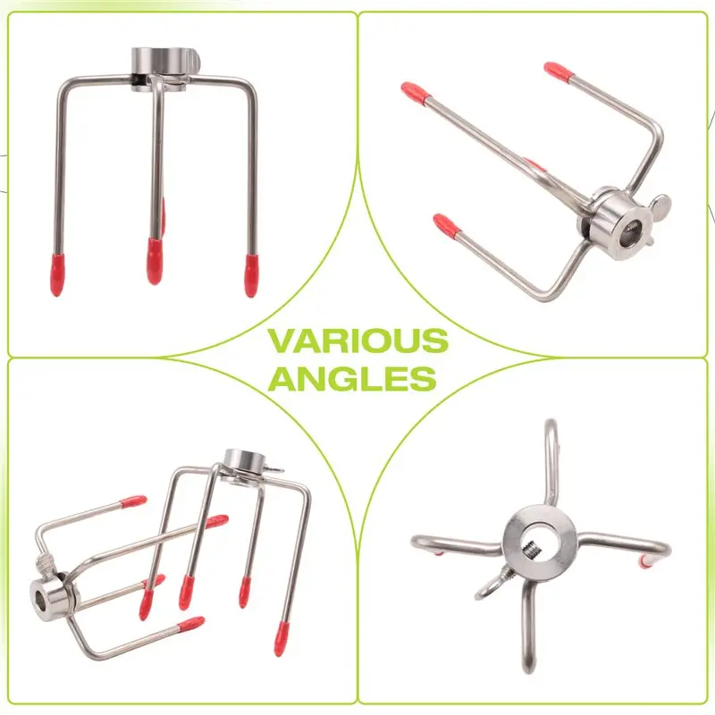 NEW HOT In Stock-2Pcs BBQ Rotisserie Meat Forks Clamp Grill Meatpicks Stainless Steel Barbecue Skewer