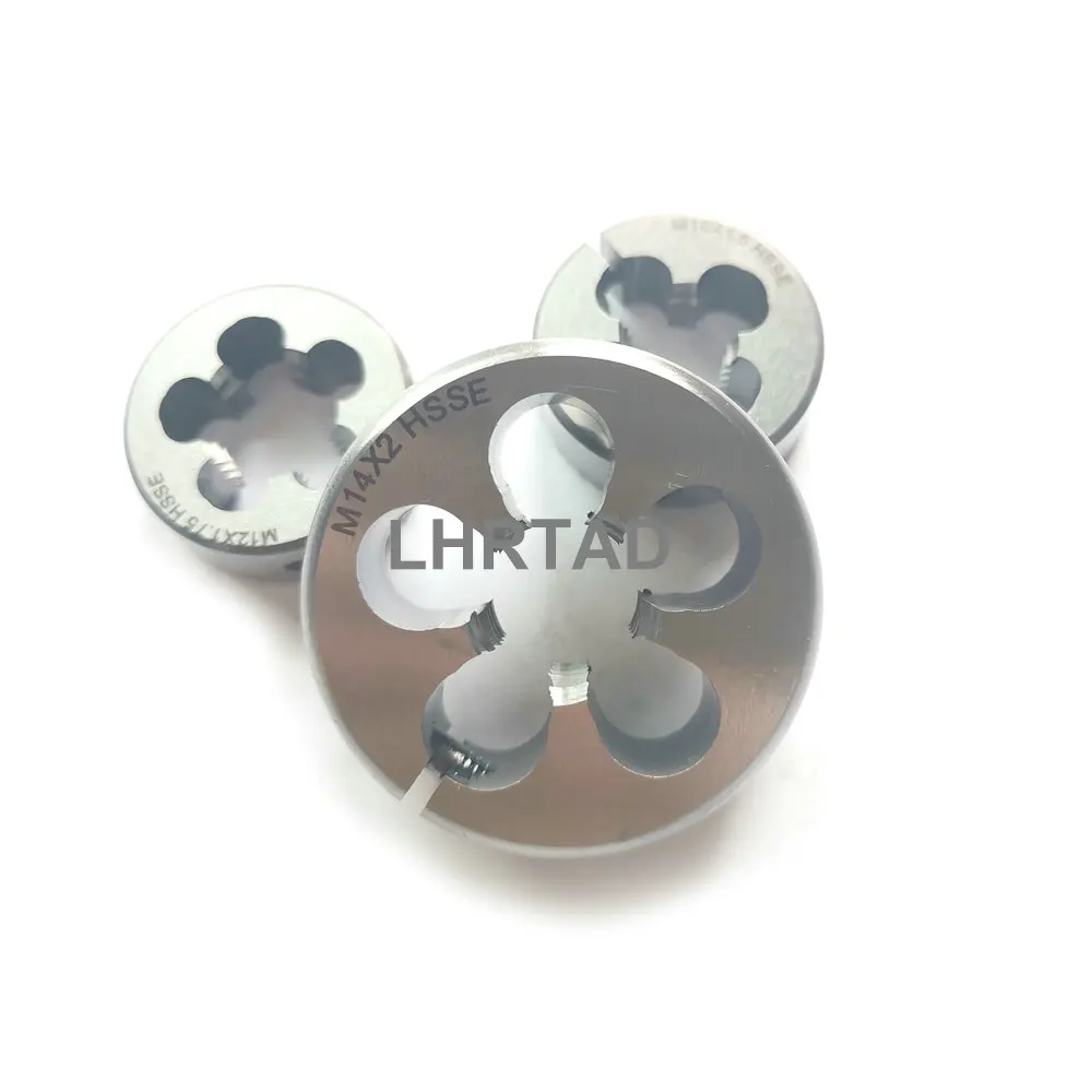 Imagem -06 - Iso Hsse Round Split Die M12x1.25 M12x1.5 M12x1.75 Mão Direita Metric Fine Thread Moldes Ajustáveis M12 M12x1 M12x0.75 M12x0.5