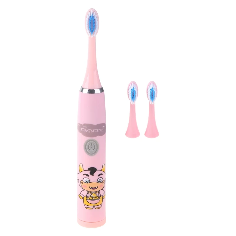 Brosses à dents blanchissantes à ultrasons pour enfants, brosse à dents électrique automatique avec poignée ovale antidérapante