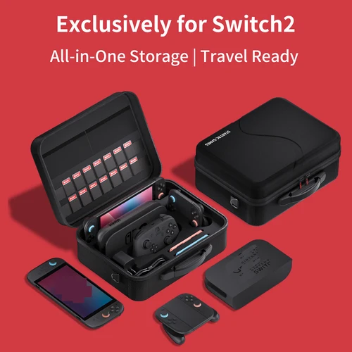 Bolsa para Nintendo Switch 2, consola de juegos, accesorios para controlador de mando, estuche rígido de almacenamiento, Maleta de viaje, Estuche de transporte