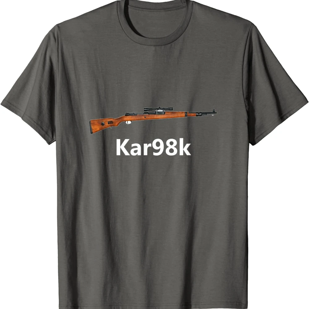 Kar98k Gun Rifle WW2 WWII Mauser Germany German Kar 98 Gift Men T-Shirt  Short  Casual 100% COTTON  O-Neck  T Shirt