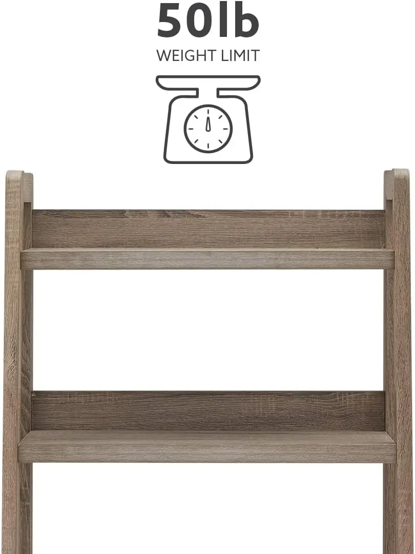 Tracey Greywash Holz fünf Regal Leiter Bücherregal von