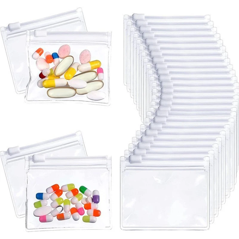 10pcs Packaging Bags,Zipper Bags,Travel Storage Bag,Jewelry Display Storage Bag,Plastic Self Sealing Small Pill Bags